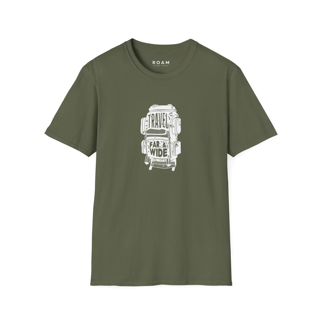 T-Shirt Travel Backpack - White  T-Shirt ROAM OUTDOOR