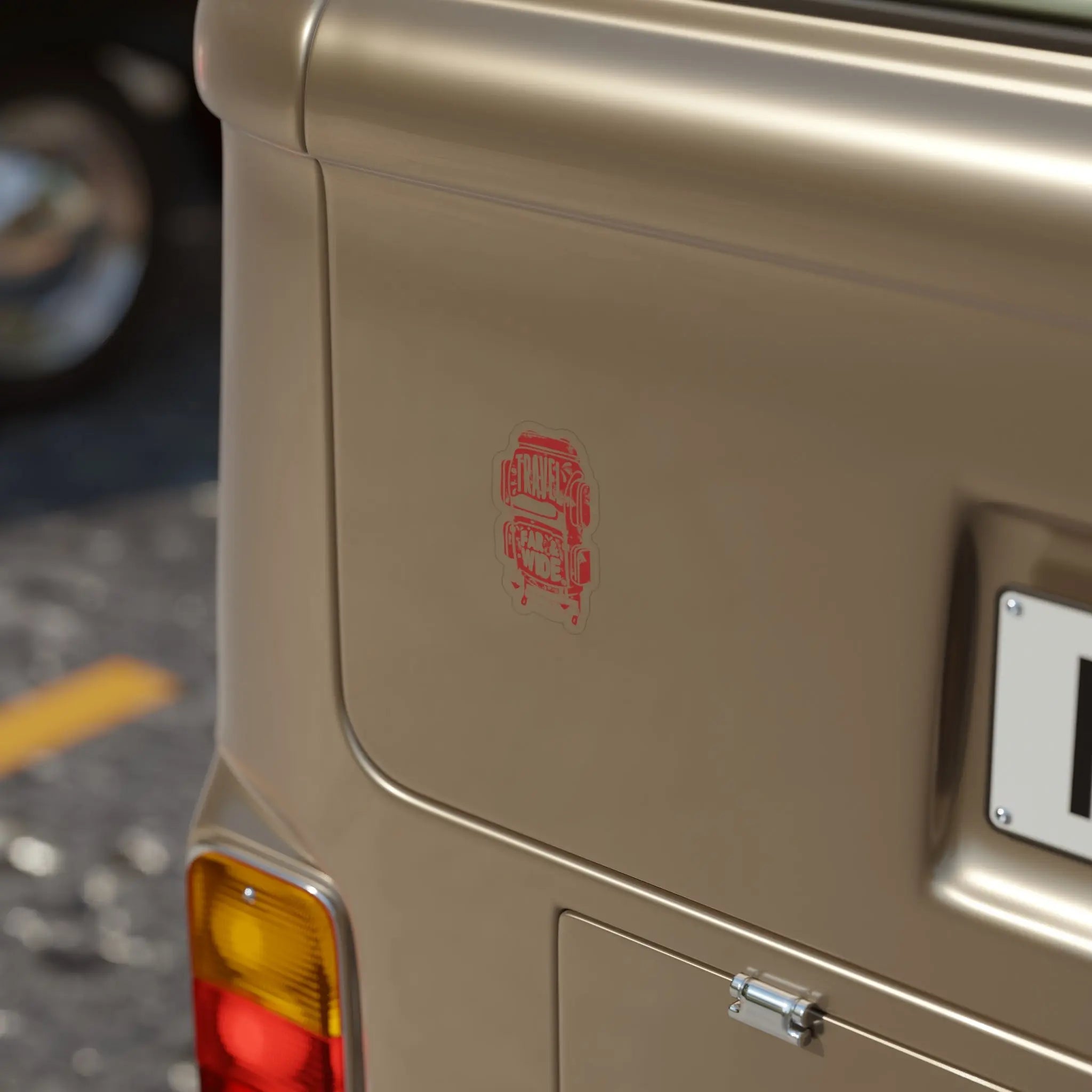 Transparent Outdoor Stickers, Die-Cut, 1pc