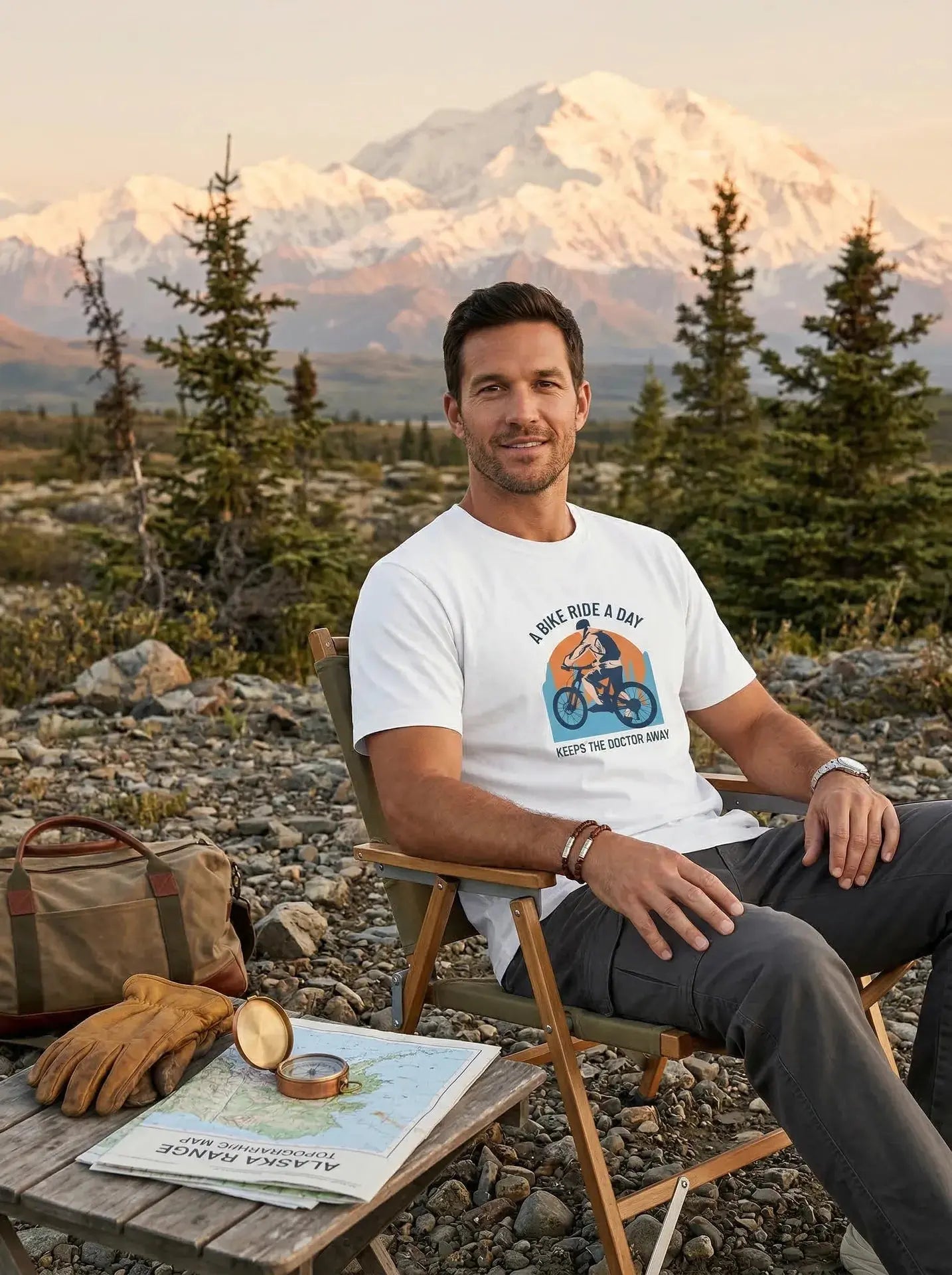 T-Shirt Bike Ride a day  T-Shirt ROAM OUTDOOR