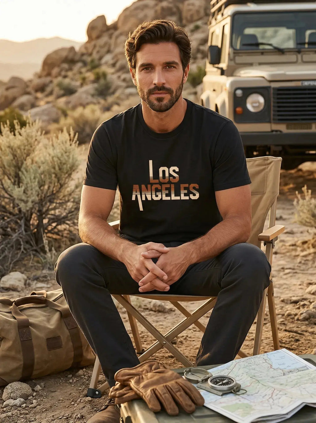 T-Shirt Los Angeles Retro 80's  T-Shirt ROAM OUTDOOR