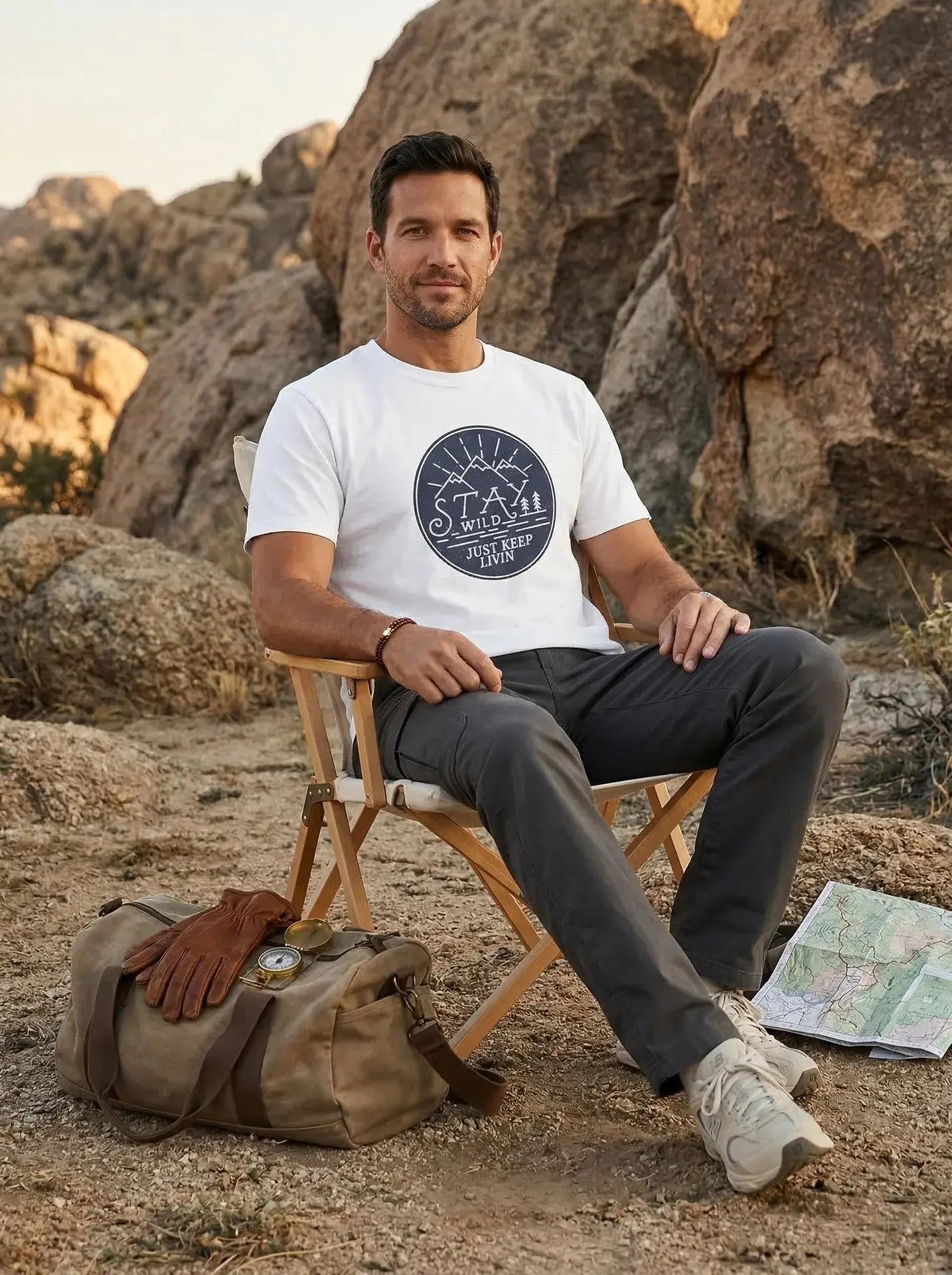 T-Shirt Stay Wild - Plain - ROAM OUTDOOR