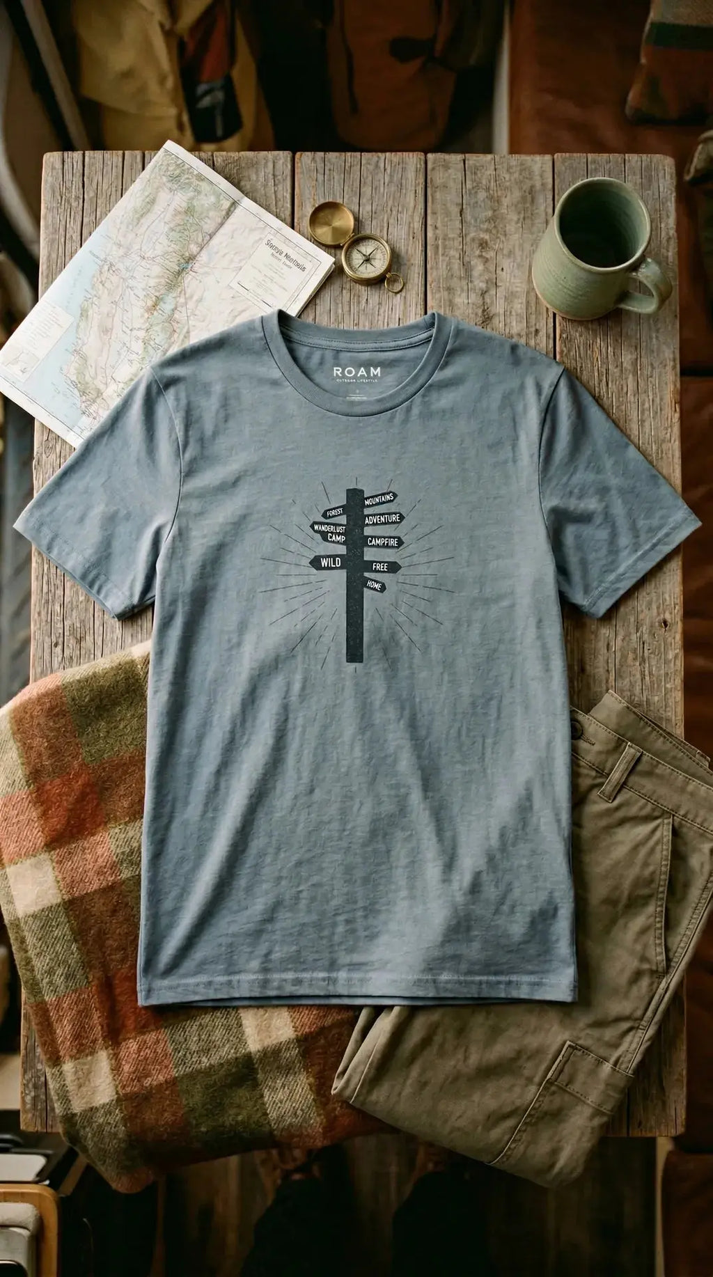 T-Shirt Adventure Sign  T-Shirt ROAM OUTDOOR