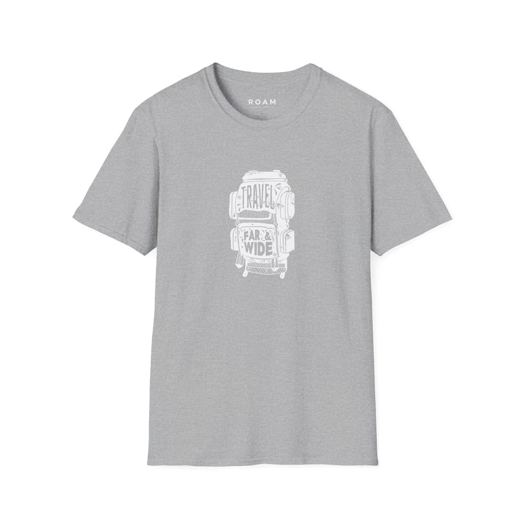 T-Shirt Travel Backpack - White  T-Shirt ROAM OUTDOOR