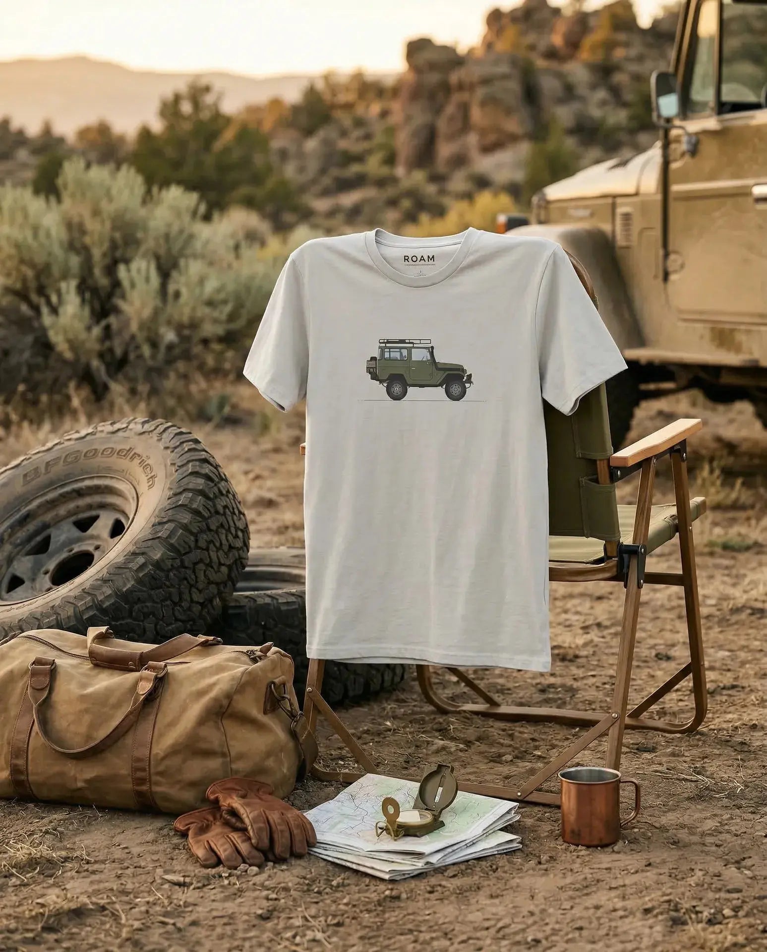 T-Shirt Toyota Land Cruiser BJ40  T-Shirt ROAM OUTDOOR