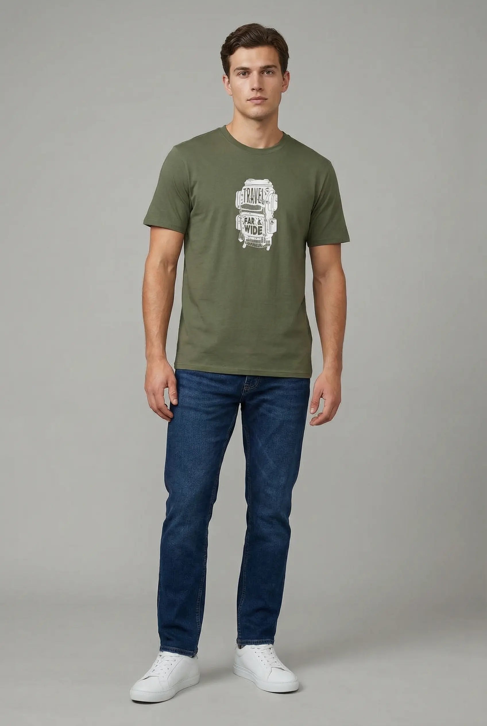 T-Shirt Travel Backpack - White  T-Shirt ROAM OUTDOOR